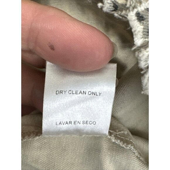 English Rose Sleeveless Denim Vest Women's S Gray Animal Studded Fringe Buttons - Picture 12 of 14